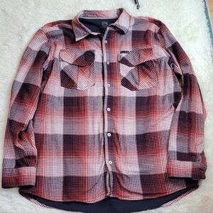 Wrangler AGT Thermal Lined Flannel Butyon Up Red/White Grey/Black Shirt XLT